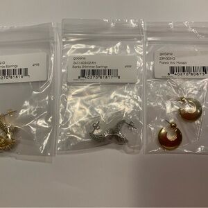 Gorjana Silver and Gold Earring Trio